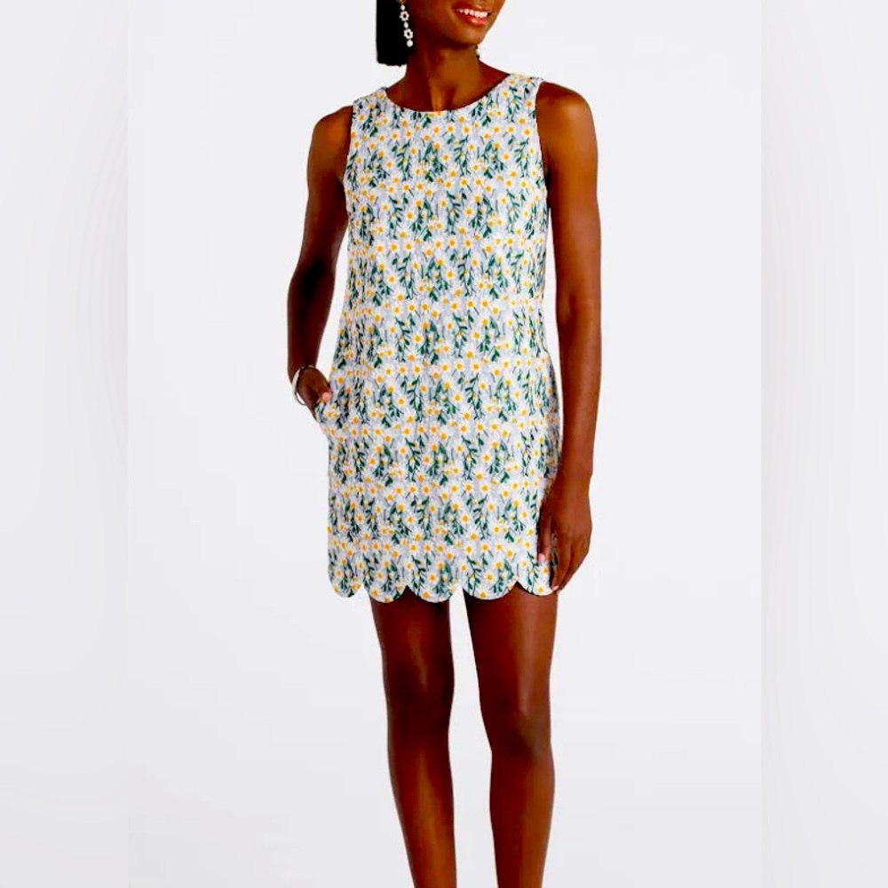 Scallop Shift Dress